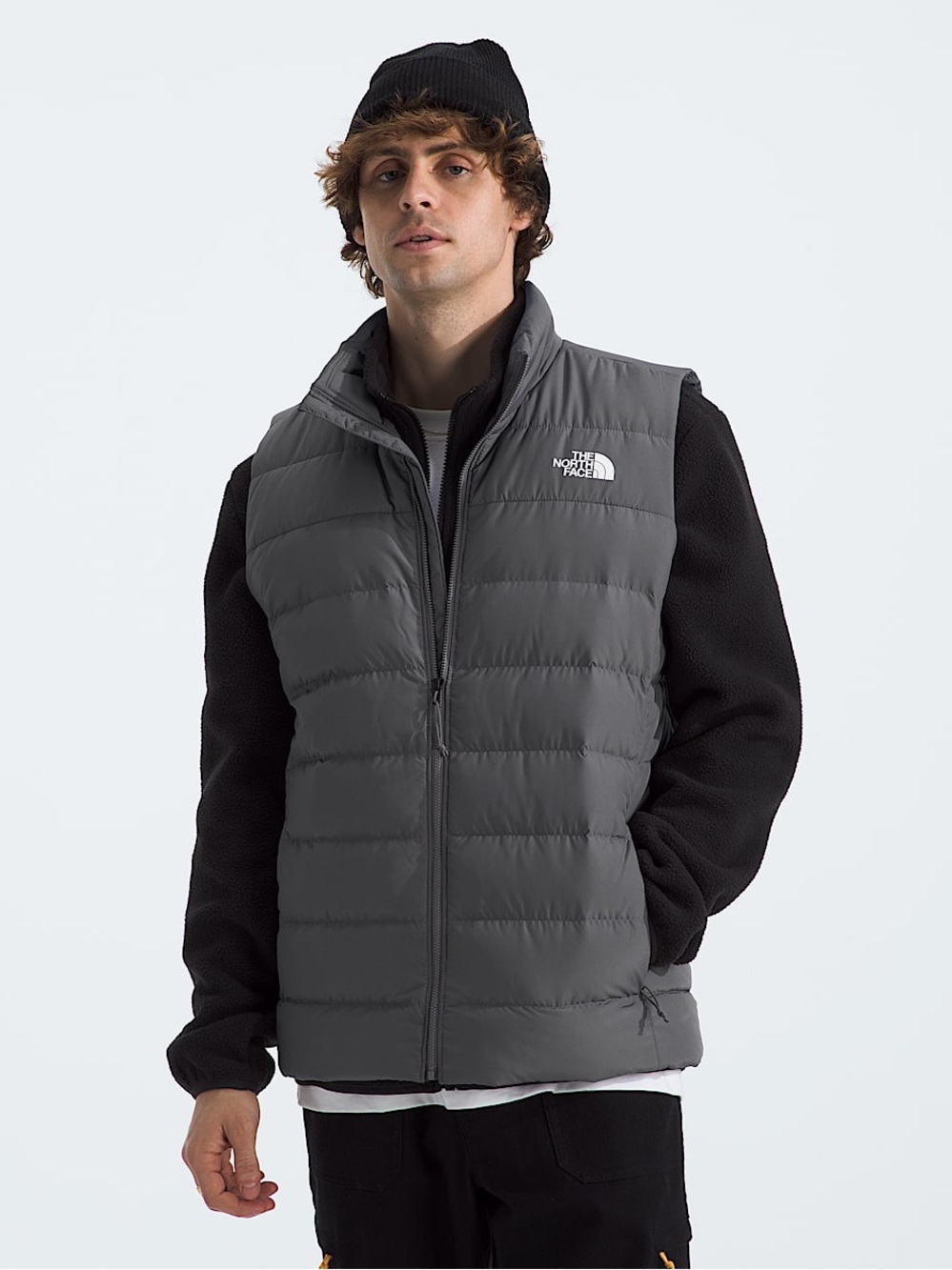 The North Face Men’s Charcoal Grey Quilted Down Vest 550 size M